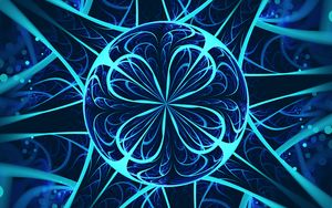 Preview wallpaper fractal, pattern, abstraction, blue