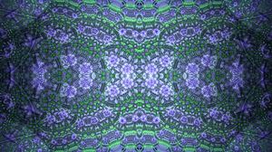 Preview wallpaper fractal, pattern, abstraction, green, purple
