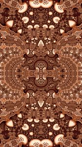 Preview wallpaper fractal, pattern, abstraction, brown