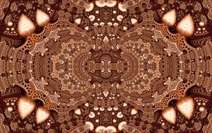 Preview wallpaper fractal, pattern, abstraction, brown