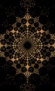 Preview wallpaper fractal, pattern, abstraction, golden, black