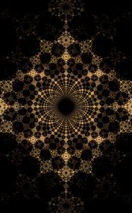 Preview wallpaper fractal, pattern, abstraction, golden, black