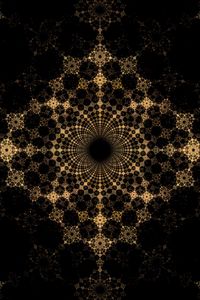 Preview wallpaper fractal, pattern, abstraction, golden, black