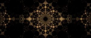 Preview wallpaper fractal, pattern, abstraction, golden, black