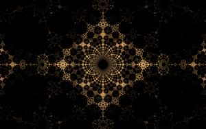 Preview wallpaper fractal, pattern, abstraction, golden, black