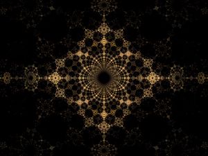 Preview wallpaper fractal, pattern, abstraction, golden, black