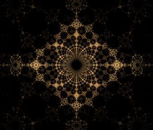 Preview wallpaper fractal, pattern, abstraction, golden, black