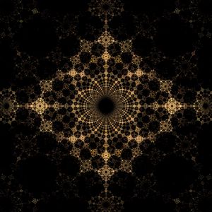 Preview wallpaper fractal, pattern, abstraction, golden, black