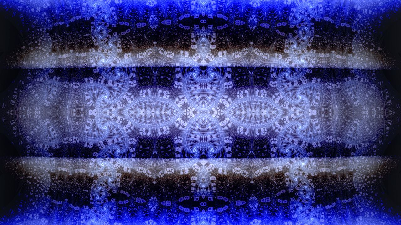 Wallpaper fractal, pattern, abstraction, blue, black