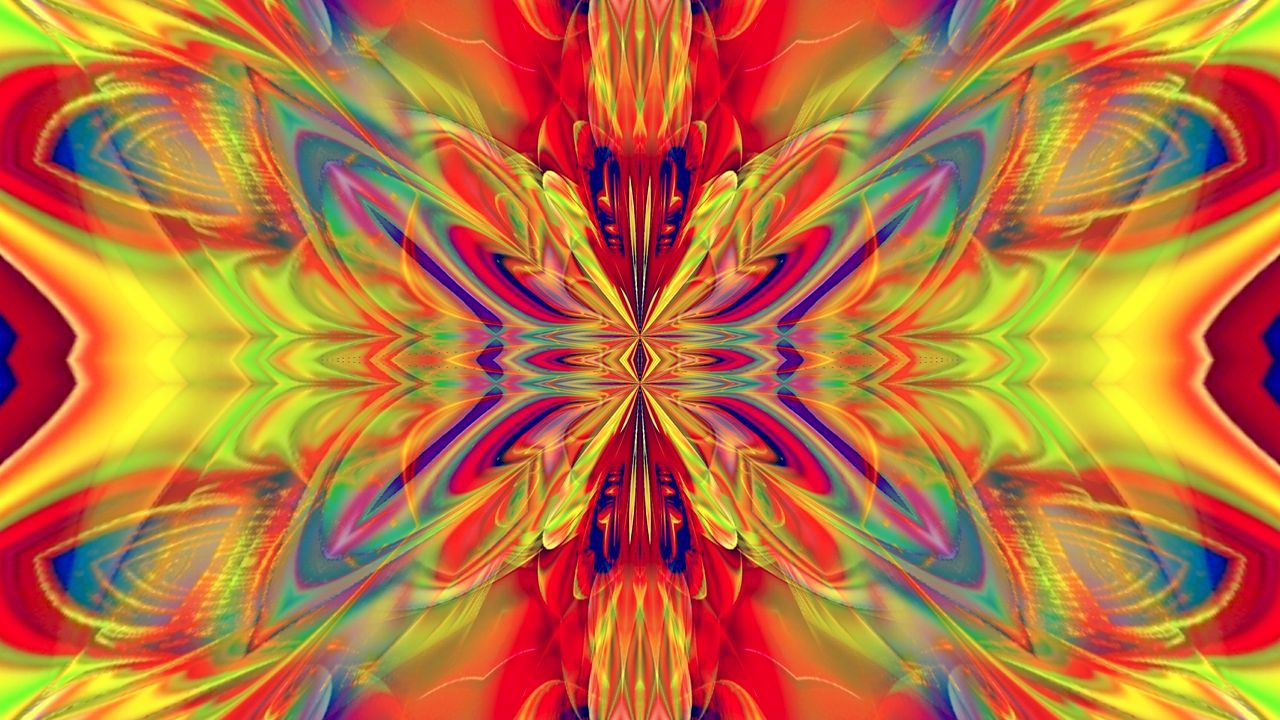 Wallpaper fractal, pattern, abstraction, colorful, bright