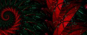 Preview wallpaper fractal, pattern, abstraction, red, green