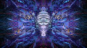 Preview wallpaper fractal, pattern, abstraction, blue, purple