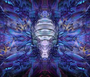 Preview wallpaper fractal, pattern, abstraction, blue, purple