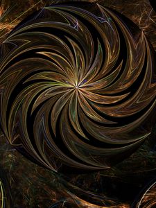 Preview wallpaper fractal, pattern, abstraction, distortion, brown