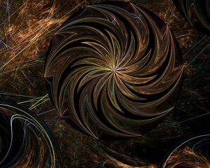 Preview wallpaper fractal, pattern, abstraction, distortion, brown