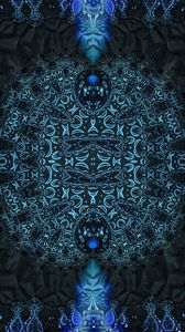 Preview wallpaper fractal, pattern, abstraction, symmetry, blue