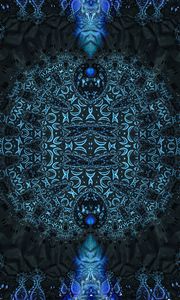 Preview wallpaper fractal, pattern, abstraction, symmetry, blue