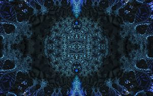 Preview wallpaper fractal, pattern, abstraction, symmetry, blue