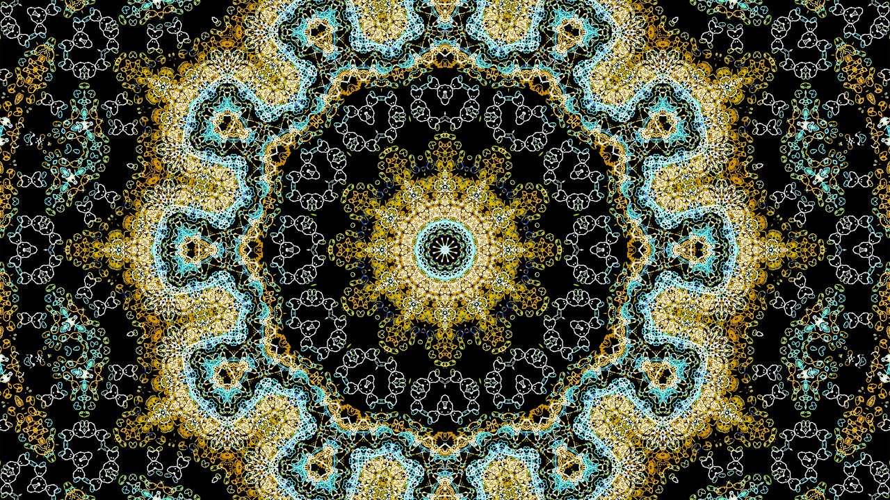 Wallpaper fractal, pattern, abstraction, colorful, kaleidoscope