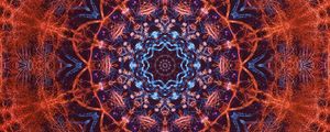 Preview wallpaper fractal, pattern, abstraction, red, blue