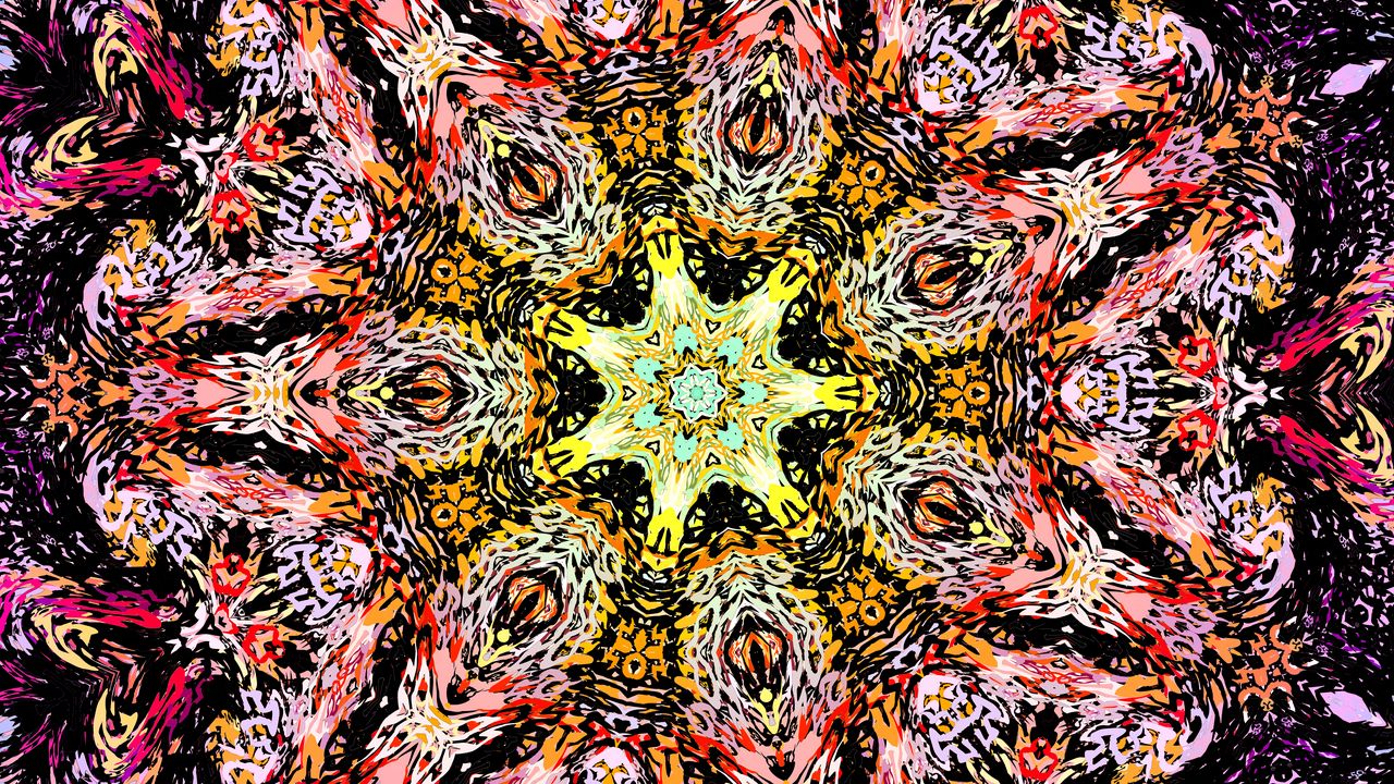 Wallpaper fractal, pattern, abstraction, motley, colorful