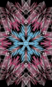 Preview wallpaper fractal, pattern, abstraction, pink, blue