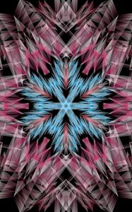 Preview wallpaper fractal, pattern, abstraction, pink, blue