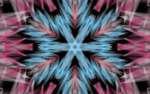 Preview wallpaper fractal, pattern, abstraction, pink, blue