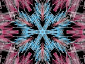 Preview wallpaper fractal, pattern, abstraction, pink, blue