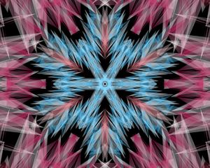 Preview wallpaper fractal, pattern, abstraction, pink, blue