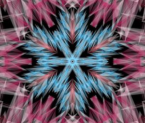 Preview wallpaper fractal, pattern, abstraction, pink, blue