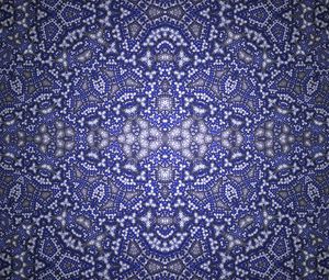 Preview wallpaper fractal, pattern, abstraction, kaleidoscope, blue