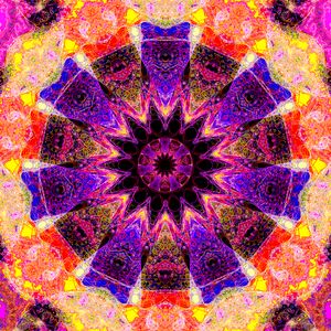 Preview wallpaper fractal, pattern, abstraction, purple, yellow