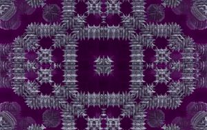 Preview wallpaper fractal, pattern, abstraction, purple, silver
