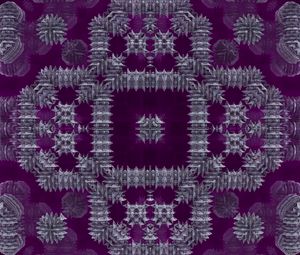 Preview wallpaper fractal, pattern, abstraction, purple, silver