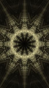 Preview wallpaper fractal, pattern, abstraction, dark, green