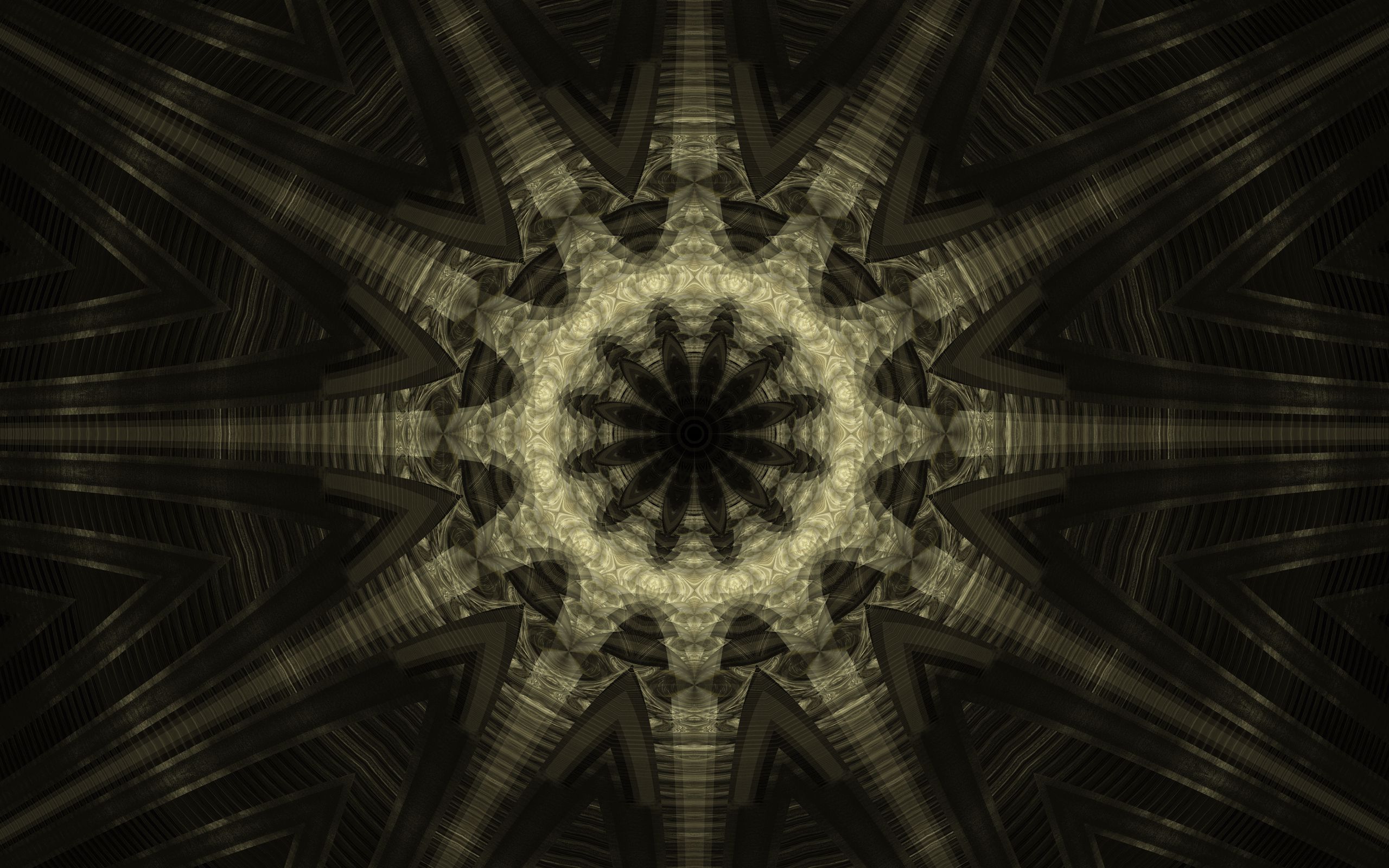 Download wallpaper 2560x1600 fractal, pattern, abstraction, dark, green ...