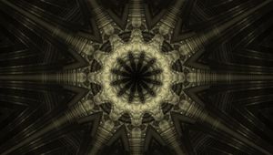 Preview wallpaper fractal, pattern, abstraction, dark, green