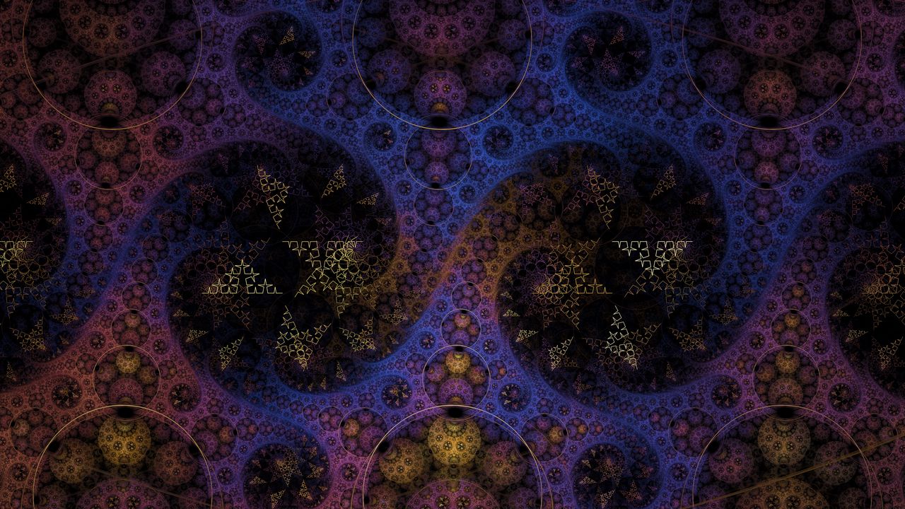 Wallpaper fractal, pattern, abstraction, dark, purple