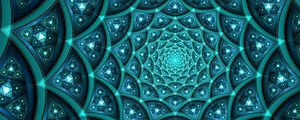 Preview wallpaper fractal, pattern, abstraction, glow, green