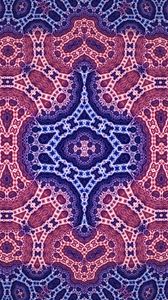 Preview wallpaper fractal, pattern, abstraction, blue, pink