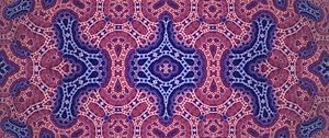 Preview wallpaper fractal, pattern, abstraction, blue, pink