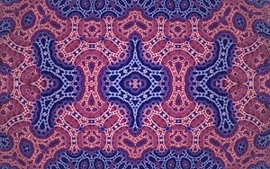 Preview wallpaper fractal, pattern, abstraction, blue, pink