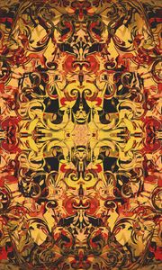 Preview wallpaper fractal, pattern, abstraction, red, yellow