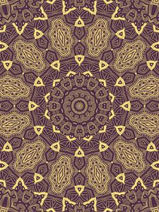 Preview wallpaper fractal, pattern, abstraction, yellow, purple