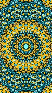 Preview wallpaper fractal, pattern, abstraction, yellow, blue