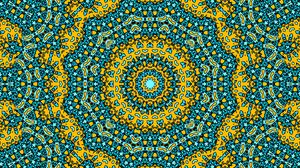 Preview wallpaper fractal, pattern, abstraction, yellow, blue
