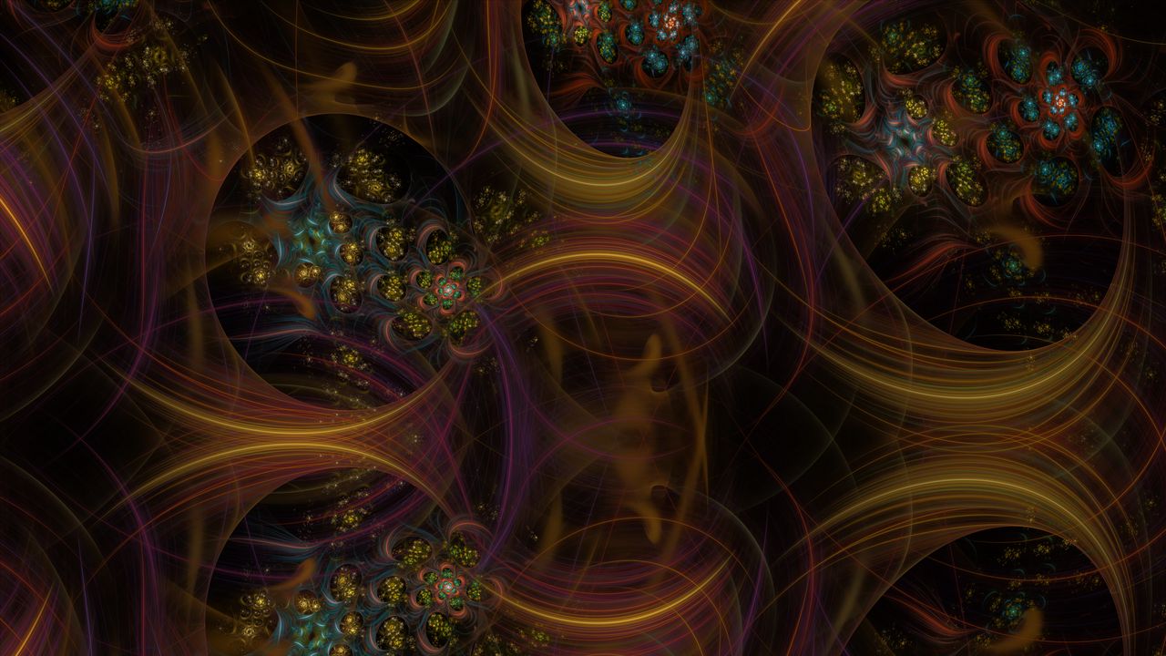 Wallpaper fractal, pattern, abstraction, tangled, intersection