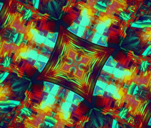 Preview wallpaper fractal, pattern, abstraction, bright, colorful, digital