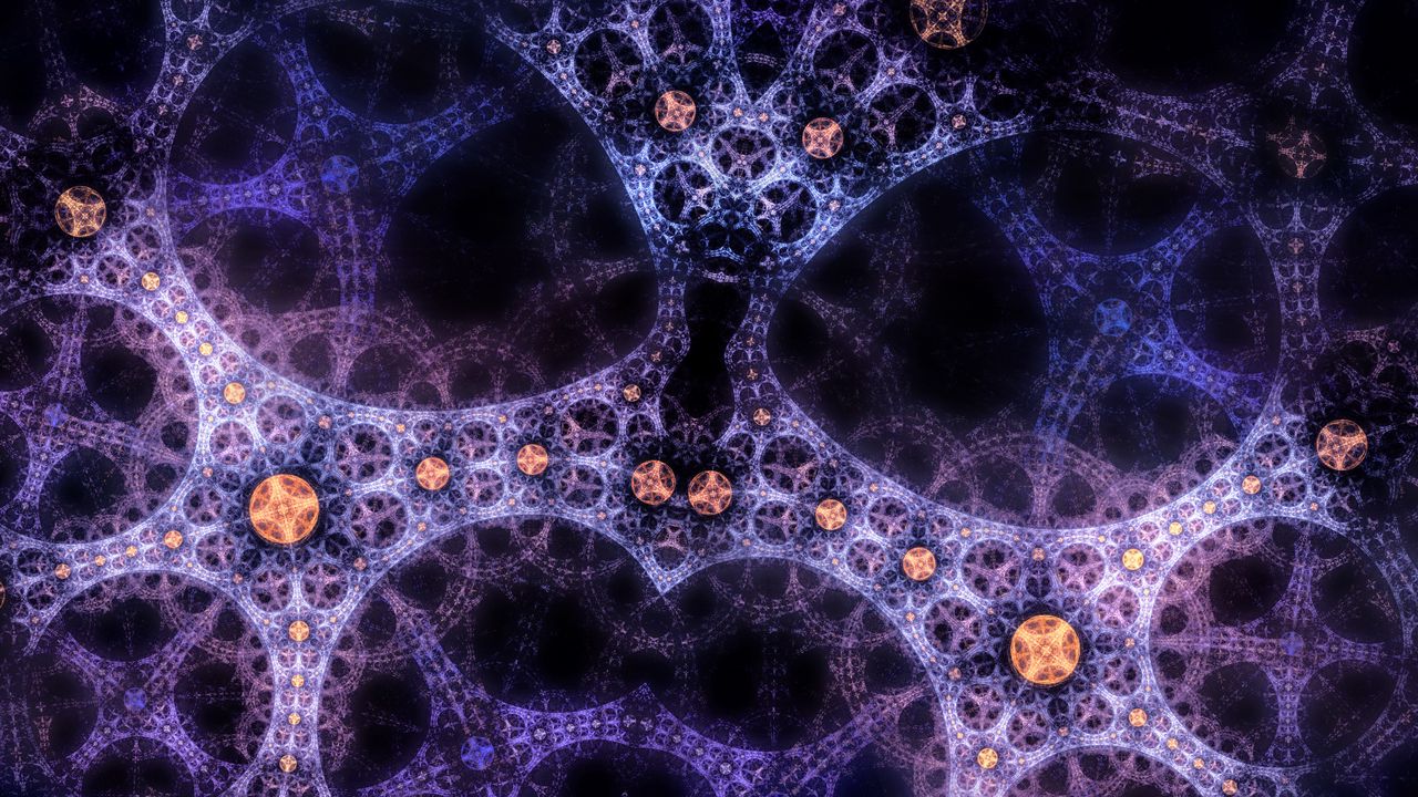 Wallpaper fractal, pattern, abstraction, tangled, purple